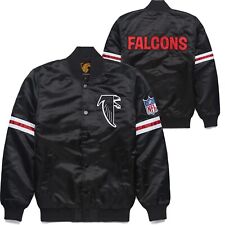 Atlanta falcons Classic NFL 80s Satin Black Varsity Jacket Embroidery logos picture