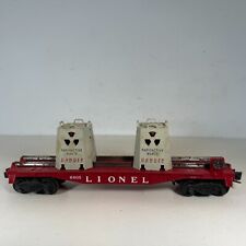 Lionel Lines 6805 O Gauge Postwar Radioactive Waste Red Flat Freight Car picture
