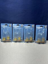 8 Vintage Abco 60W Flame Tip Chandelier Standard Base Bulbs Clear picture
