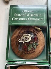 Vintage Official Wisconsin Christmas Ornaments Set 95/97/00/93/03/94/05/96 picture