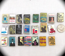 MODERN CLASSIC BOOKS Set of 22 Prop Books in Dollhouse Miniature 1:12 Scale  picture