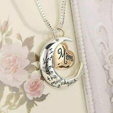 I Love You To The Moon & Back Mom Necklace & Pendant Birthday Mothers Day Gift picture