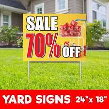 SALE 70% OFF Yard Sign Corrugate Plastic with H-Stakes Lawn Sign Discount Save picture