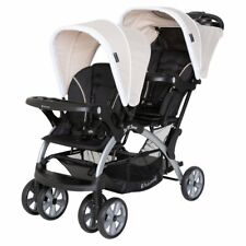 Baby Trend Sit N Stand Travel Baby Double Stroller, Modern Khaki (Open Box) picture