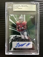 2022 Leaf Flash Forward TreVeyon Henderson Clear Green 1/1 Auto picture