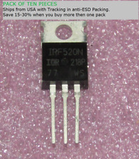10pcs NEW IRF520 IRF520N N-Channel IR Power MOSFET Transistor TO-220 9A 100V USA picture