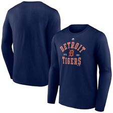 MLB Detroit Tigers Men's Long Sleeve Core T-Shirt Navy Blue, 2XL picture