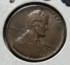 1956 Wheat penny with no mint mark, Great Condition, L Close To Rim, Collectible picture