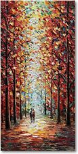 Oil Painting On Canvas Romantic Landscape Hand Painted Large Modern Framed 24x48 picture