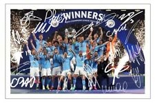 MANCHESTER CITY 2022/23 Champions League Signed Autograph 12X8 PHOTO Gift Print picture