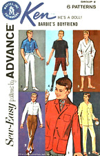 Vintage 1962 Ken Clothes Pattern Reproduction Advance 2899 Uncut picture
