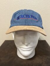 Vintage RARE Wachovia Bank Hat Cap Toppers Strapback Denim & Suede 80/90s Banks picture