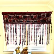 Turkmen Torba Hand Woven Wool Red and Black Window Dressing Tapestry picture