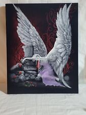 Angel Of Heavenly Sadness  Painting Cloth Canvas Breath Taking 2015 Signed picture