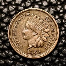 (ITM-5297) 1863 Indian Cent ~ XF / EF Condition ~ COMBINED SHIPPING picture
