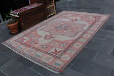 Handmade large rug, Turkish vintage rug, Diningroom rug, 6 x 9.2 ft MBZ2682 picture