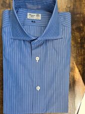 Finamore Napoli shirt exclusively for de Corato NYC -Blue checks Size 15.5 picture
