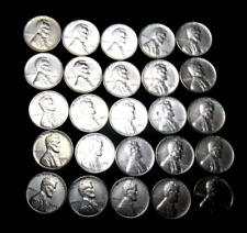 (50) 1943-P STEEL PENNY ROLL/LOT VG+ TO VERY FINE EXCEPTIONALLY NICE NO RUST picture