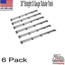 Lot SIX (6) Straight Track 30 INCH Sections Tubular O-Gauge for MTH Lionel NEW  picture