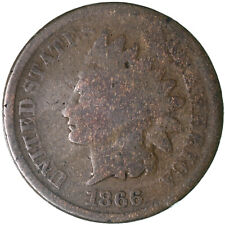 1866 (P) Indian Head Cent About Good Penny AG picture