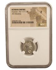 NGC ( F ) Roman AR Denarius Hadrian AD 117 - 138 NGC Certified Ancient Roman picture