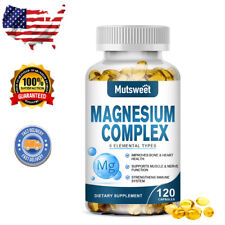Magnesium Complex Capsules Natural Anti Anxiety & Stress Relief Supplement 500mg picture