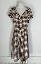 Vintage 1940s/50s Houndstooth Cotton Day Dress  picture
