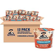 Quaker Instant Oatmeal Express Cups, Cinnamon Pecan, 1.41 Ounce 12 Pack picture