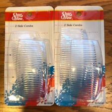 2 packages of Shur Fine Vintage clear acrylic hair combs 1990’s picture