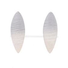 Bastian Inverun Striped Leaf Short Curved Drop Earrings - Sterling 925 Pierced picture