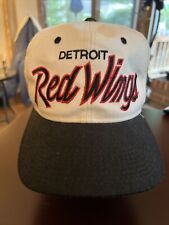 Vintage Detroit Red Wings Sports Specialties  Script Hat Snapback NHL Rare 1990s picture