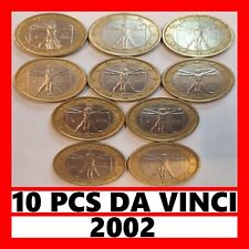 1 2 EURO COIN ITALY 2002 VITRUVIAN MAN LEONARDO DA VINCI MULTIPLE MINT ERRORS?3 picture
