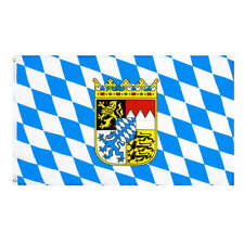 3x5FT Flag Oktoberfest Bavarian Check Flag with Lion German Bavaria Beer Bar picture