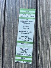 Vtg George Carlin Assembly Hall Illinois Concert Ticket Stub Sept 9 1995 picture