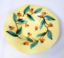 Gail Pittman Pottery Floral Hand Painted Large Ceramic Serving Bowl 11 in signed picture