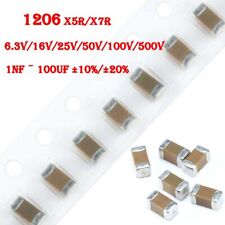 6.3V/16V/100V/500V 1206 X5R/X7R SMD/SMT Ceramic Capacitors 1nF ~ 100uF ±10%/±20% picture