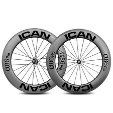 ICAN Alpha 86 Pro 1758g 86mm Carbon Time Trial/Triathlon Wheelset 700C Rim Brake picture