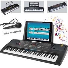 Digital Piano Keyboard 61 Key - Portable Electronic Piano with Mic & Stand picture