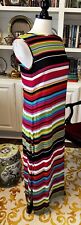  Vtg Bloomingdales’s Sleeveless Maxi Dress Silky Rayon Size Med Pristine  picture