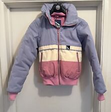 Vintage Serac Women's Ski Jacket Sz 10 Purple Pink Made In USA 80s Color Block picture