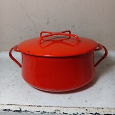Dansk Designs Denmark Red Enamel 7” inch Pot Cookware Preowned Condition  picture