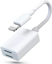 iPhone Adapter Splitter For Apple Mfi Certified Dual Lightning Charger Aux Cable picture