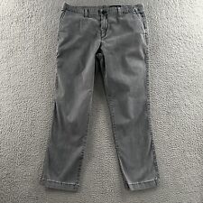 Gap Womens Pants Gray Size 12 Chino Mid Rise Tapered Stretch Cotton Blend picture