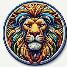 Lion Patch Iron-on Applique Animal Badge Wild Animals Africa African Wildlife picture