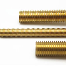 Solid Brass All Thread Threaded Rod Bar Studs 6/32 x 12