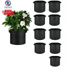 10-Pack Round Plant Pots Grow Bags Thickened Nonwoven Fabric 2/3/5/7/10 Gallon picture