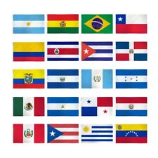 Set of 20 Latin American Country Flags 3x5ft Latin America Countries Flags Set picture