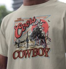 Vintage Beer Shirt Funny Beer Coors Rodeo Western Cowboy Drink Fine Banquet Beer picture