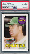 2006 Topps 1969 Rookie of the Week 11 Reggie Jackson Baseball Card Graded PSA 10 picture