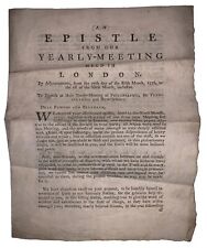1776, QUAKER EPISTLE, YEARLY MEETING, LONDON, PENNSYLVANIA & NJ, THOMAS RUTTER picture